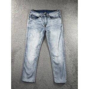 Buffalo‎ David Bitton Slim Ash Jeans Men 30x26 Whiskered Light Wash Denim
